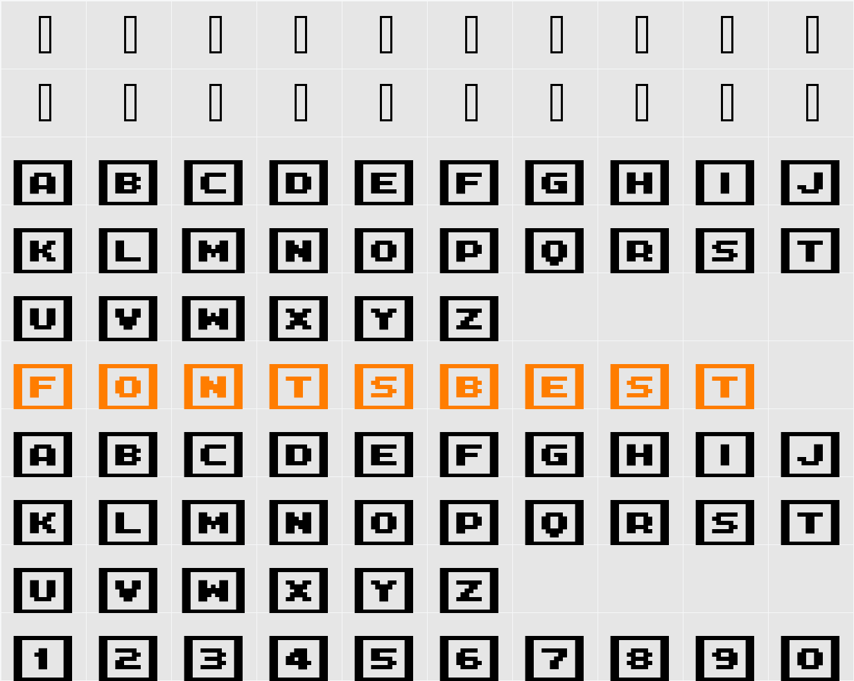 FFF Interface03b Character Map