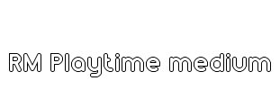 RM Playtime medium Font Image