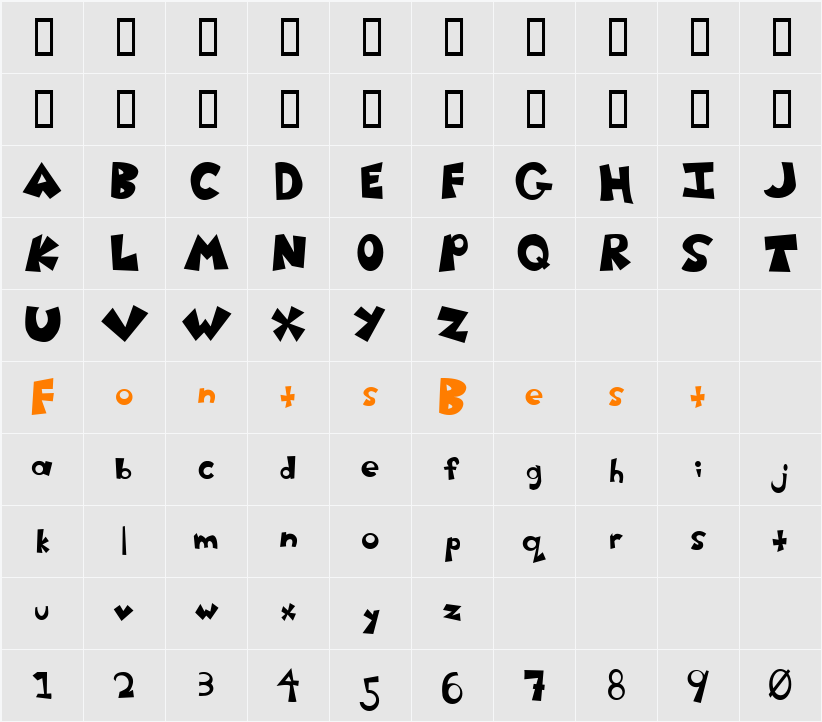 GMPokey Character Map