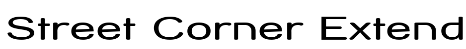 Street Corner Extend Font Image