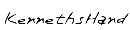 KennethsHand Font Image