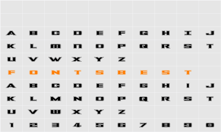 Tigershark Pro Character Map