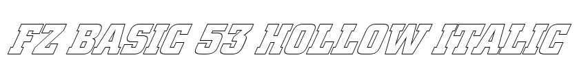 FZ BASIC 53 HOLLOW ITALIC Font Image