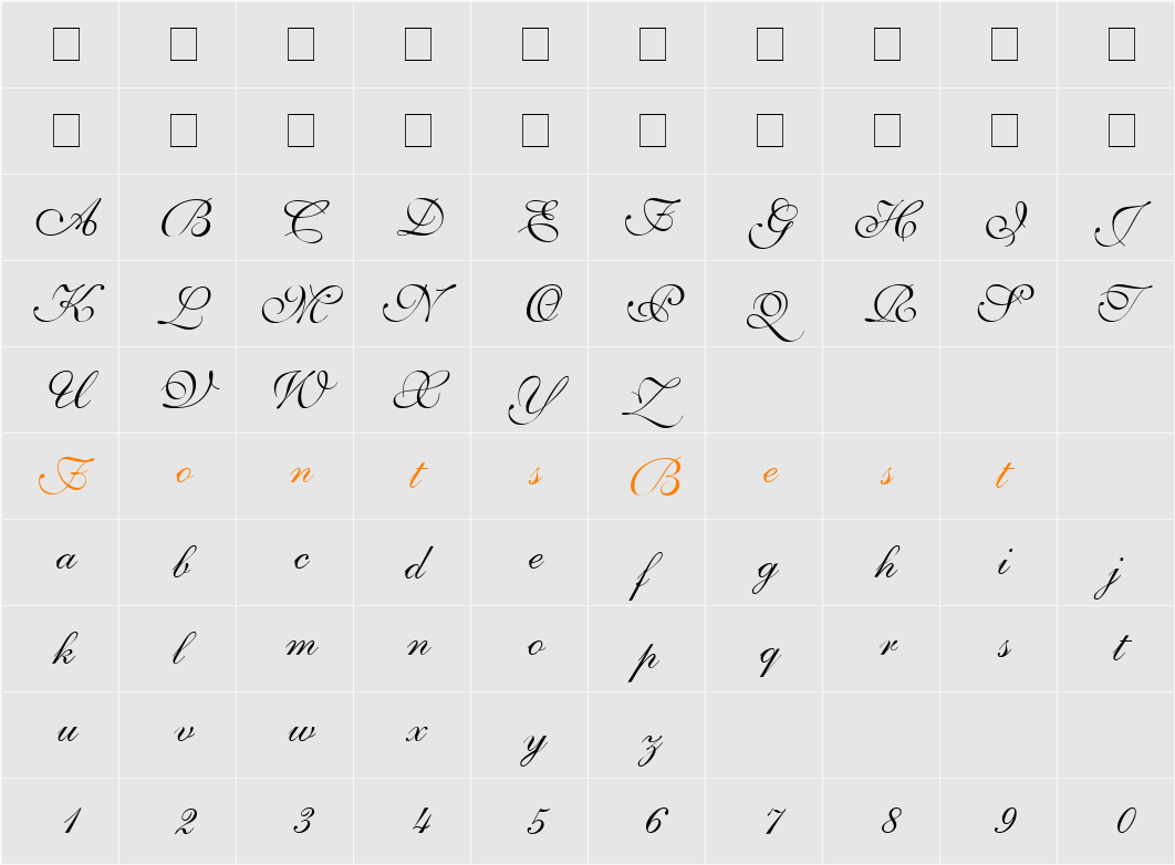 Pen Tweaks Three SSi Character Map