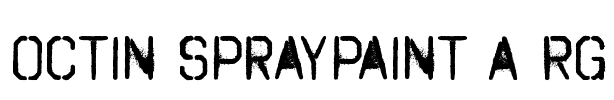 Octin Spraypaint A Rg Font Image