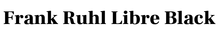 Frank Ruhl Libre Black Font Image