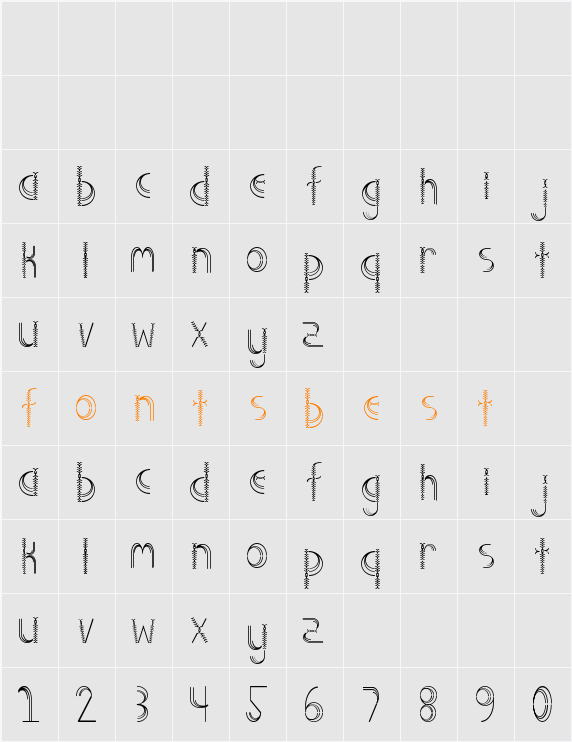 Screech Character Map