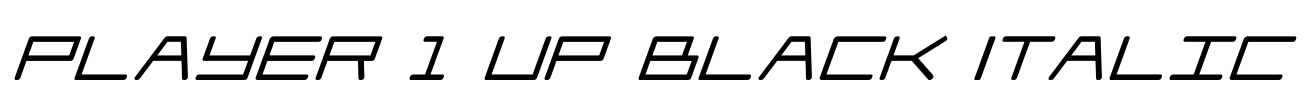 Player 1 Up Black Italic