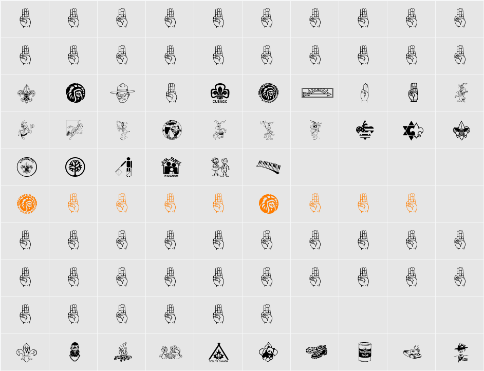 SCOUT015 Character Map