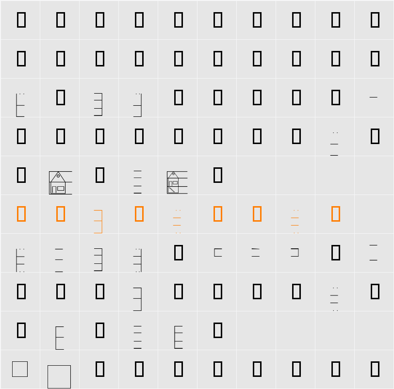 Lineatur Character Map