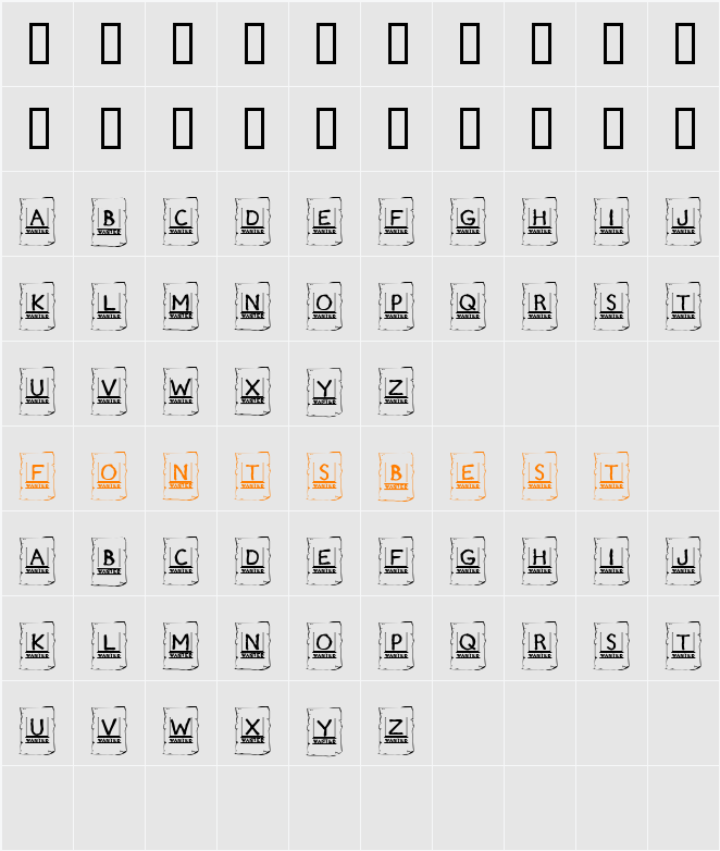 JI-Saithe Character Map