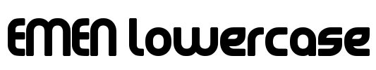 EMEN Lowercase Font Image