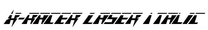 X-Racer Laser Italic Font Image