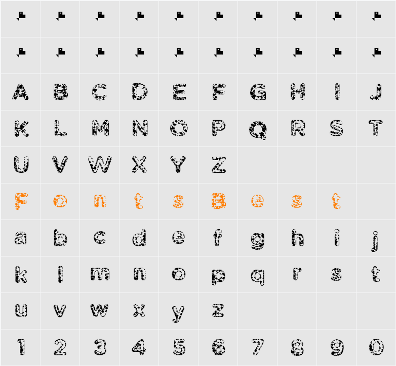 Pabellona (A) Símplex Character Map
