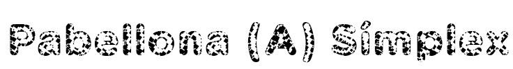 Pabellona (A) Símplex Font Image