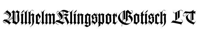 WilhelmKlingsporGotisch LT