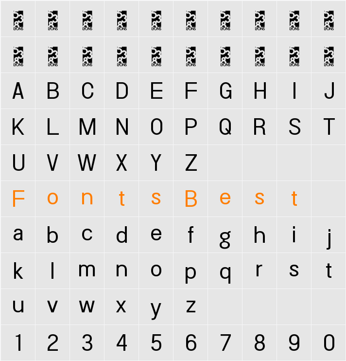 Doboto Character Map