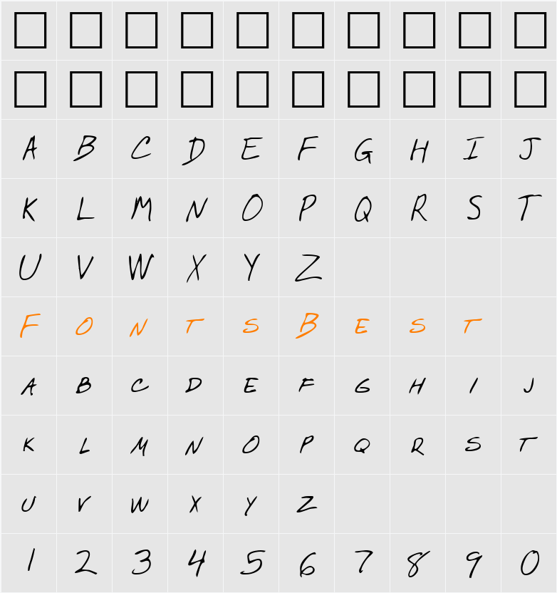 LEHN275 Character Map