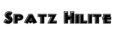 Spatz Hilite Font Image