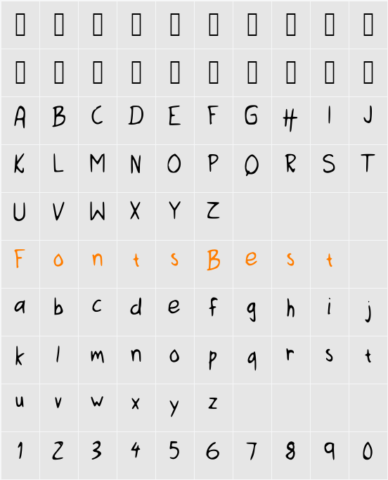 I_NEED_HELP Character Map