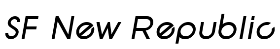 SF New Republic Font Image