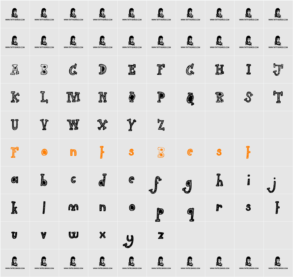 Gimme Your Love Character Map