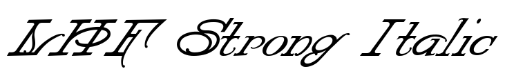 LHF Strong Italic Font Image