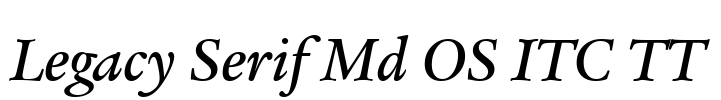 Legacy Serif Md OS ITC TT Font Image