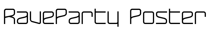 RaveParty Poster Font Image