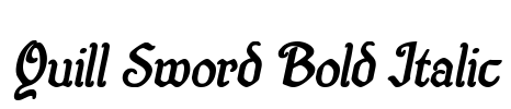 Quill Sword Bold Italic Font Image