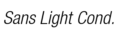 Sans Light Cond. Font Image