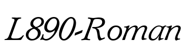 L890-Roman Font Image