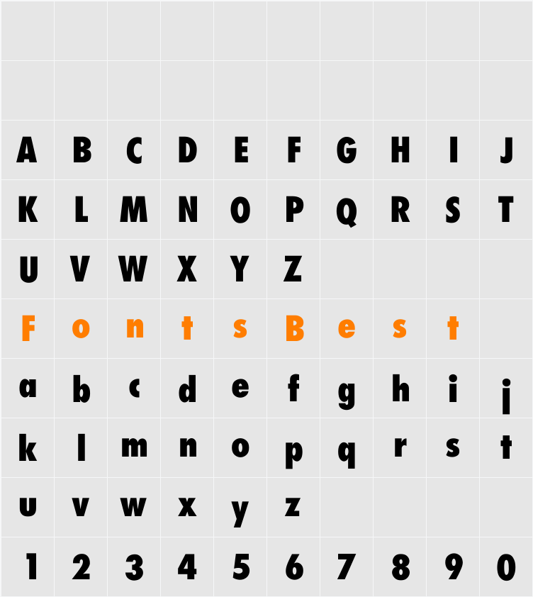 Fujix_ExtraBold-Normal Character Map