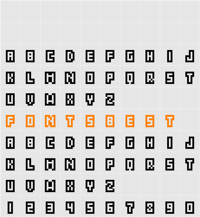 Grixel Acme 5 CompCapsOX Character Map