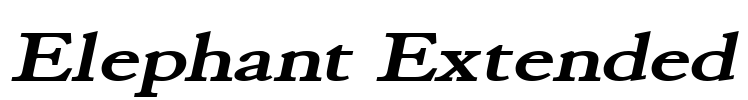 Elephant Extended Font Image