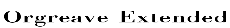 Orgreave Extended Font Image