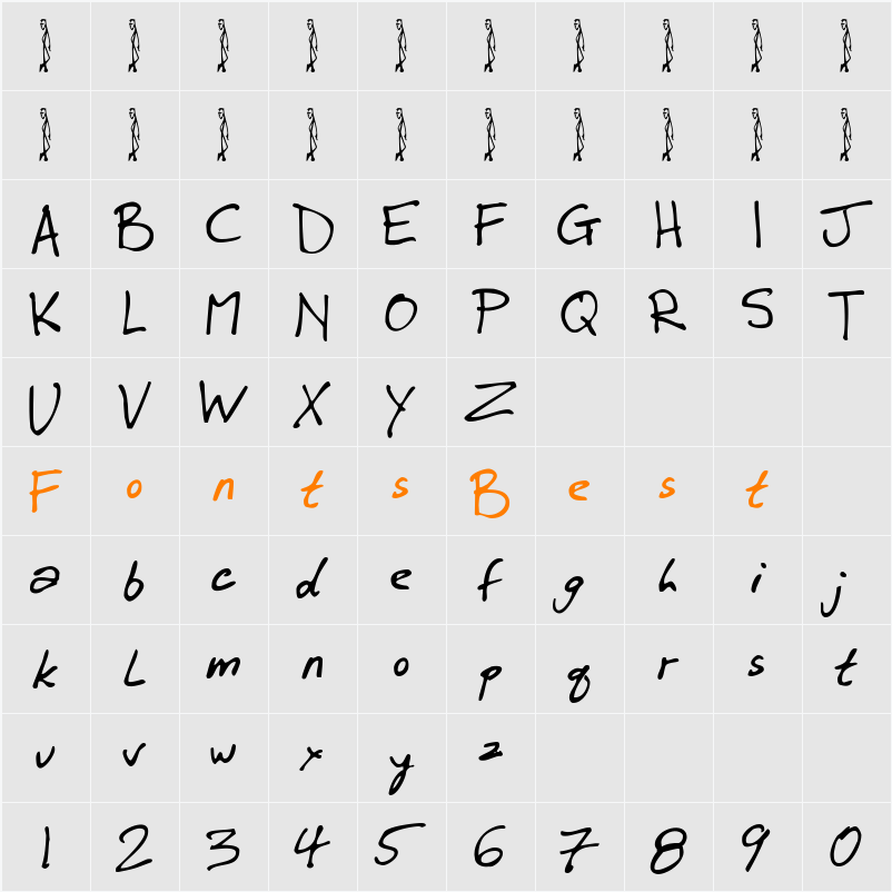 Winkie Character Map