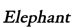 Elephant Font Image