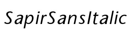 SapirSansItalic Font Image