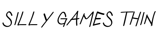 Silly Games Thin Font Image