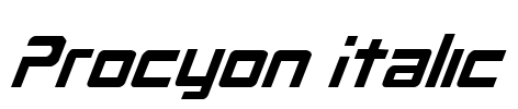 Procyon Italic Font Image