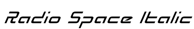 Radio Space Italic Font Image