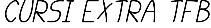 cursi extra tfb Font Image