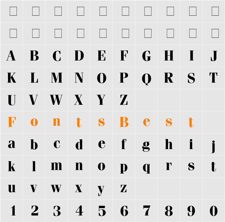 Compendium SSi Character Map