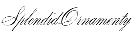 SplendidOrnamenty Font Image