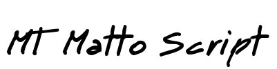 MT Matto Script Font Image