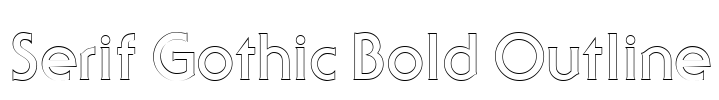 Serif Gothic Bold Outline