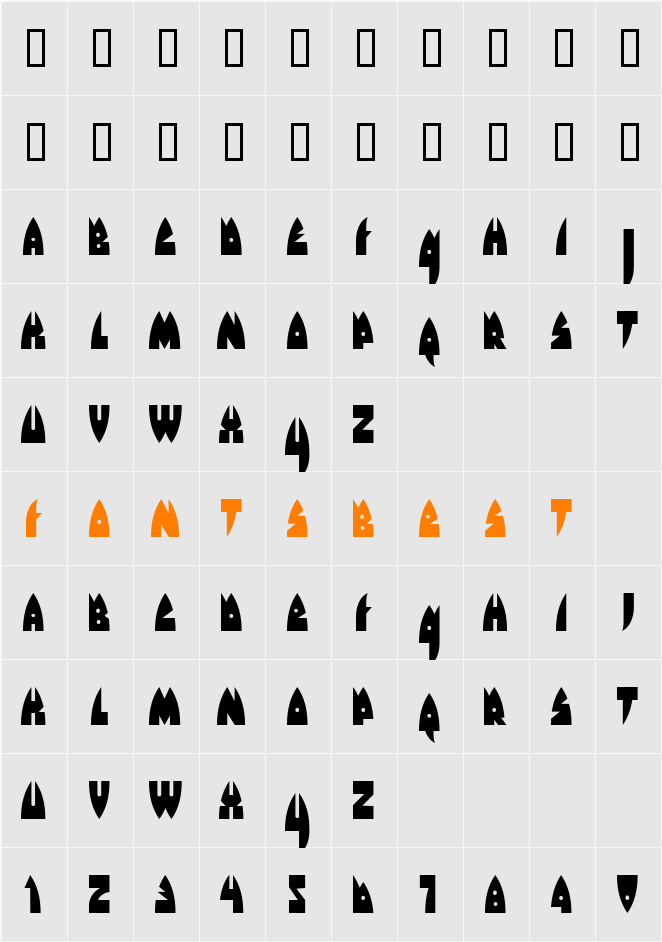 Raketta From Mars Character Map