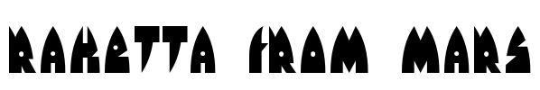 Raketta From Mars Font Image