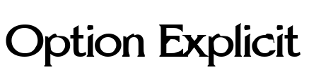 Option Explicit Font Image